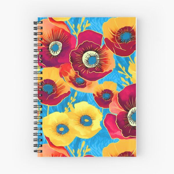 Item preview, Colorful Bold Poppies Garden. Watercolor Floral Surface Art. designed and sold by LotusBlanc.