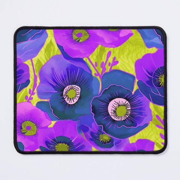 Item preview, Colorful Bold Poppies Garden. Watercolor Floral Surface Art. designed and sold by LotusBlanc.