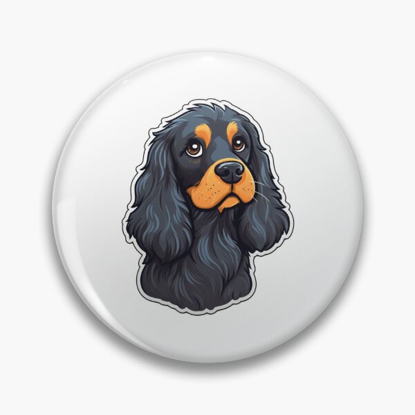 Item preview, Cute Cuddly Cartoon Black and Tan Cocker Spaniel Design for Dog Lovers designed and sold by Stickerpets.