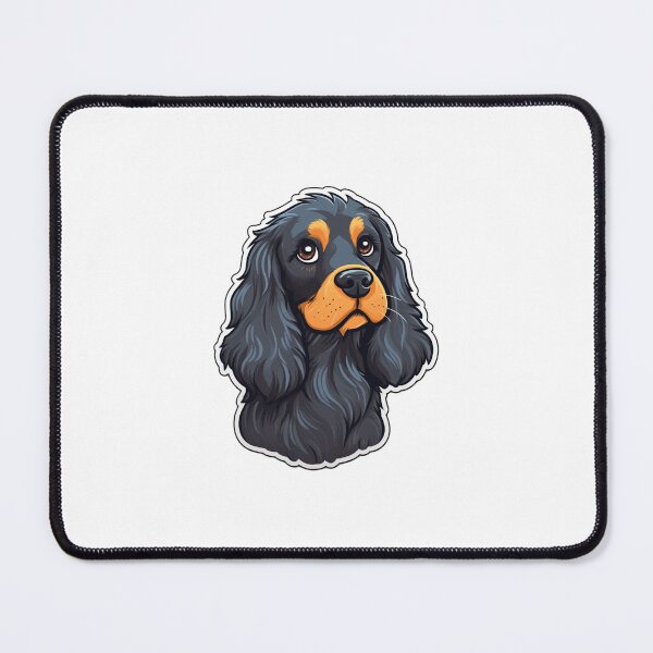 Item preview, Cute Cuddly Cartoon Black and Tan Cocker Spaniel Design for Dog Lovers designed and sold by Stickerpets.