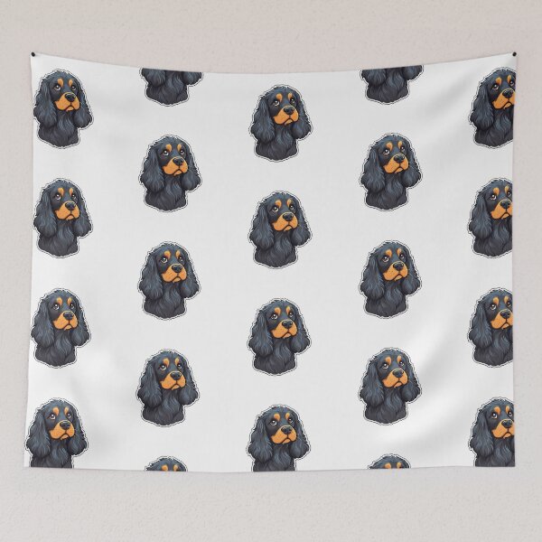 Item preview, Cute Cuddly Cartoon Black and Tan Cocker Spaniel Design for Dog Lovers designed and sold by Stickerpets.
