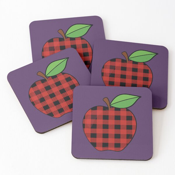 Item preview, Red buffalo plaid apple fruit  designed and sold by Donutlovers.