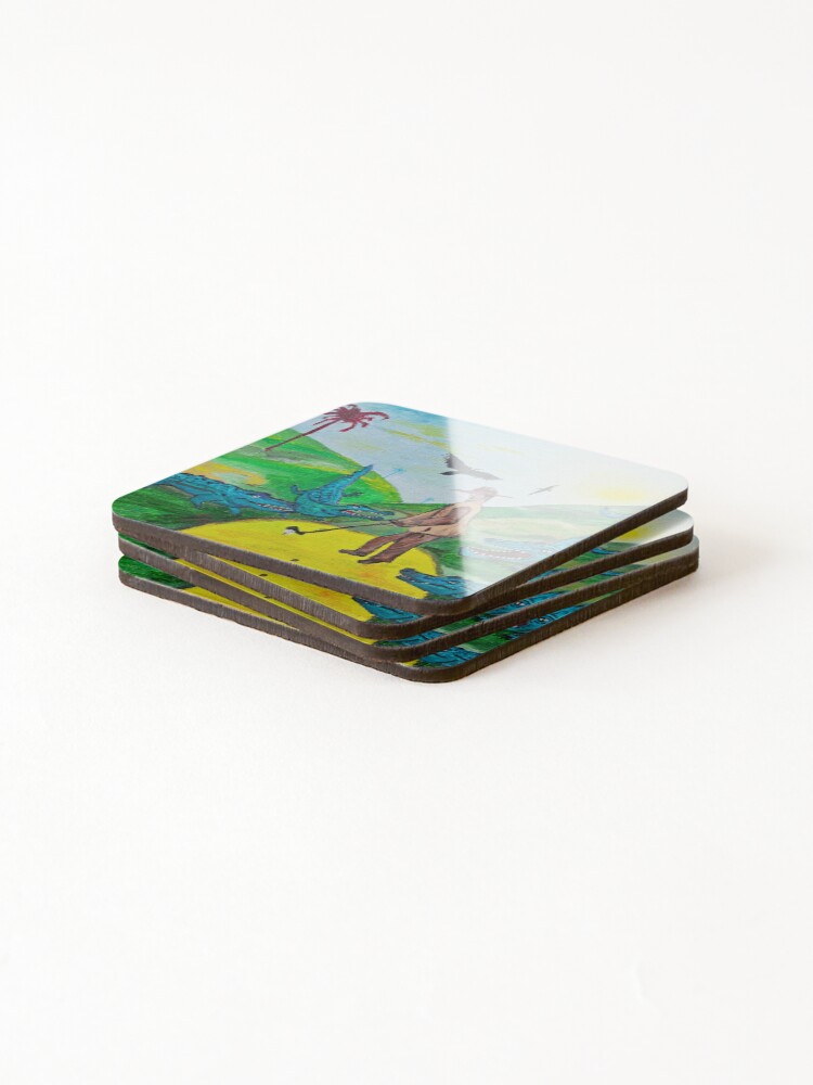 Thumbnail 4 of 5, Coasters (Set of 4), Gator Time  designed and sold by RudyYoder.