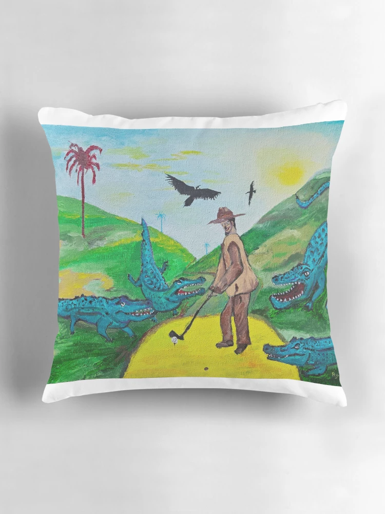 Thumbnail 3 of 4, Pillow, Gator Time designed and sold by RudyYoder.