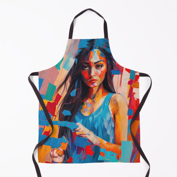 Item preview, Colorful portrait of a pretty woman designed and sold by ansaharju.