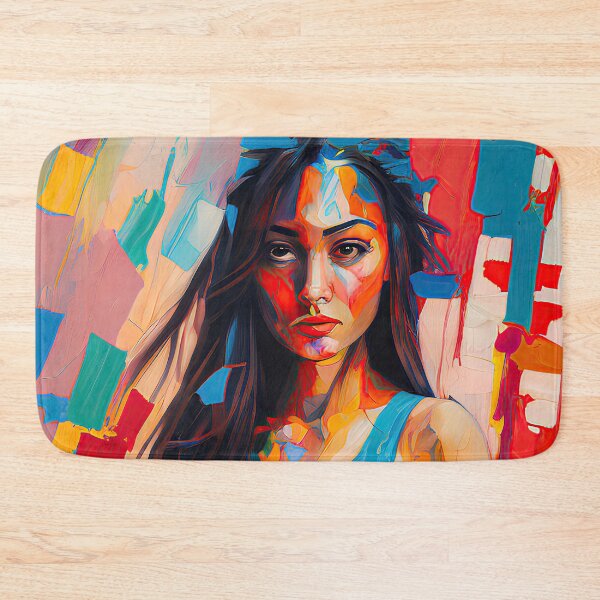 Item preview, Colorful portrait of a pretty woman designed and sold by ansaharju.
