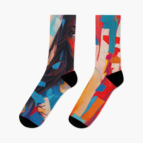 Item preview, Colorful portrait of a pretty woman designed and sold by ansaharju.