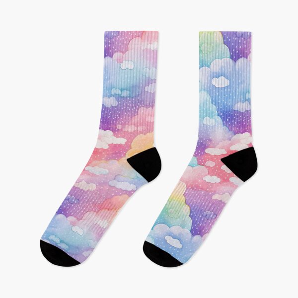 Artikelvorschau, Rainbow Dreams: Ein verspieltes abstraktes Aquarellgemälde eines lebendigen Regenbogens entworfen und verkauft von SeamlessGuru.