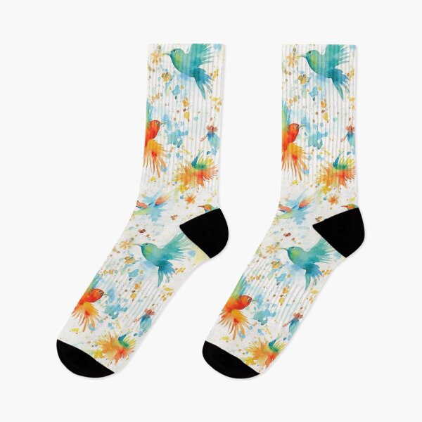 Item preview, Birds in Bloom: A Gorgeous Watercolor Pattern of Avian Beauties designed and sold by SeamlessGuru.