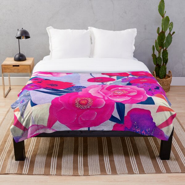 Artikelvorschau, Rosa Blumenleidenschaft. Abstrakte Blumenmusterkunst. entworfen und verkauft von LotusBlanc.