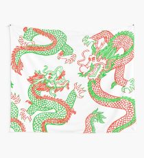 Battling Dragons Wall Tapestry