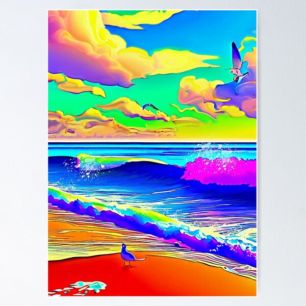 Item preview, Twilight Beach Pop Art Landscape designed and sold by LaRoach Digital Arts.