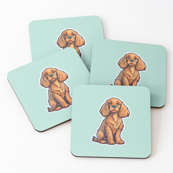 Item preview, Cute Cuddly Cartoon Brown Cocker Spaniel Design for Dog Lovers designed and sold by Stickerpets.