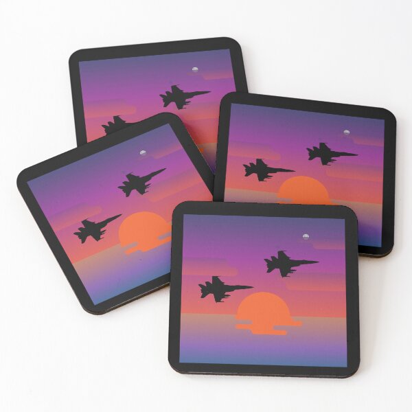 Item preview, purple sunset planes square designed and sold by LannisterOnMars.
