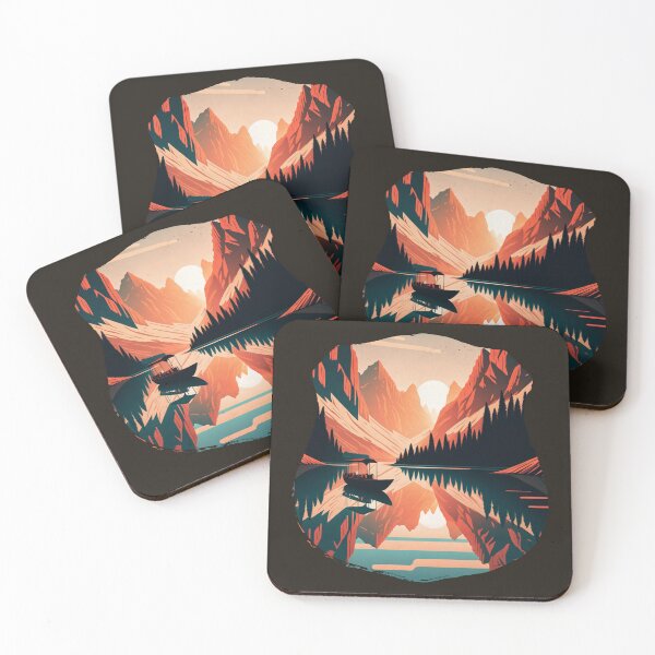 Item preview, Dolomites, Mountains, Italy, Lake, amazing landscape illustration, Lago di Braies designed and sold by Brewyart Creative Design.