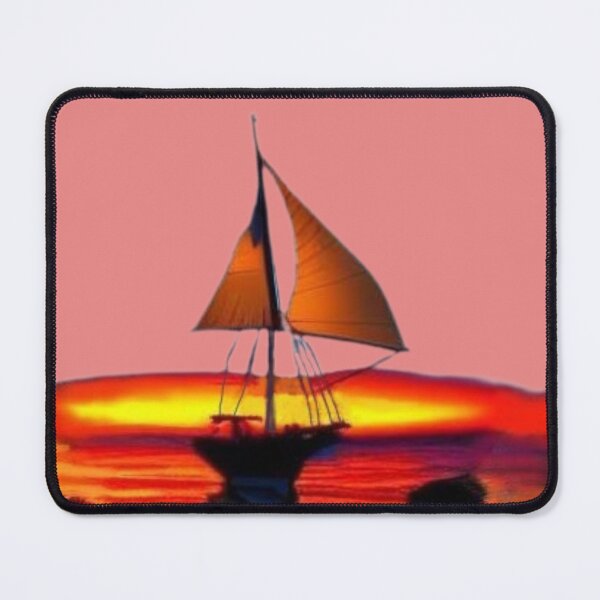 Item preview, sail against the backdrop of the setting sun in red designed and sold by JaroDesign2023.