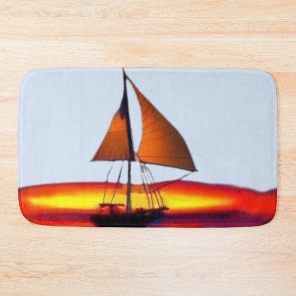Item preview, sail against the backdrop of the setting sun in red designed and sold by JaroDesign2023.