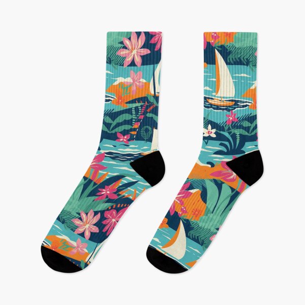 Item preview, Hawaiian Heat: A Bold and Colorful Hawaiian Pattern with a Vintage Twist designed and sold by SeamlessGuru.