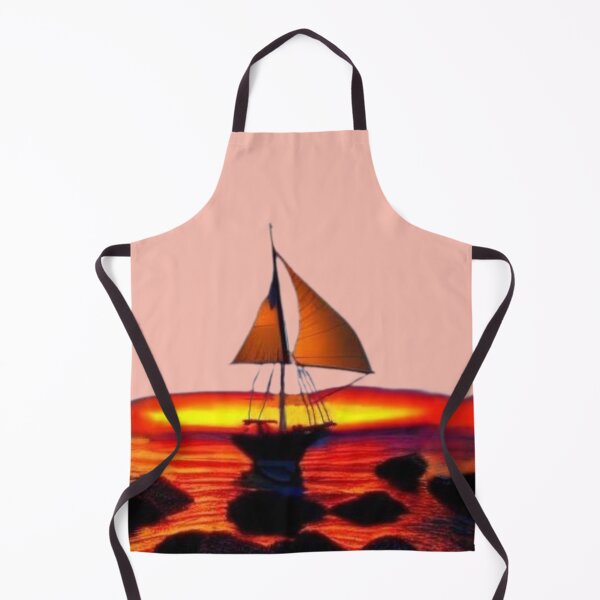 Item preview, sail against the backdrop of the setting sun in red designed and sold by JaroDesign2023.