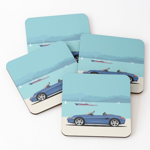 Item preview, Porsche 986 Boxster Seaside Illustration poster designed and sold by blackdogshop.