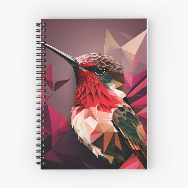 Item preview, Gems in Flight: The Geometric Ruby Throated Hummingbird designed and sold by SDVibeDesigns.