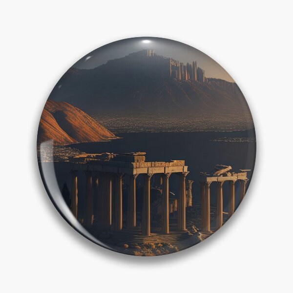 Artikelvorschau, Antike griechische Akropolis-Landschaft im Morgengrauen entworfen und verkauft von RK - Shop.