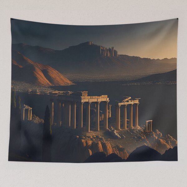 Item preview, Ancient Greece Akropolis landscape at dawn designed and sold by RK - Shop.
