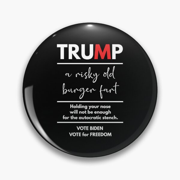 Item preview, Trump, a risky old burger fart in white designed and sold by Politics-Corner.