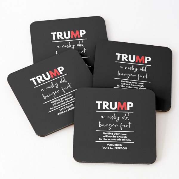 Item preview, Trump, a risky old burger fart in white designed and sold by Politics-Corner.