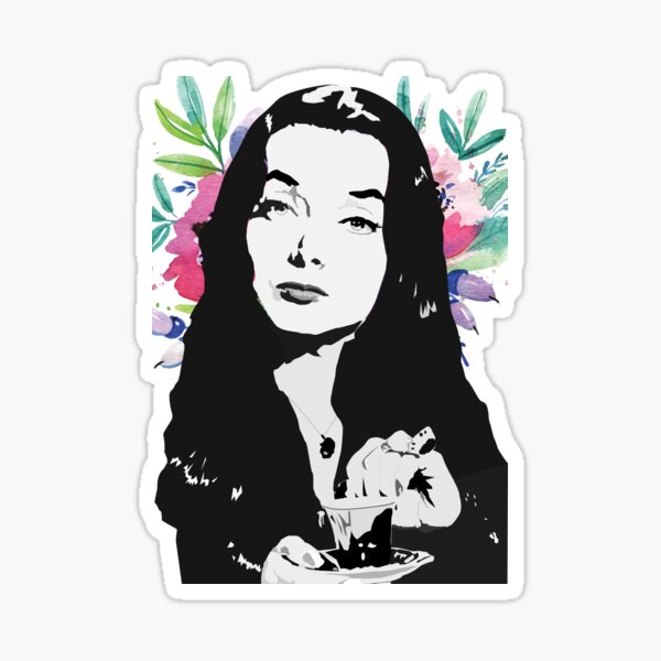 Morticia (the Addams family) Carolyn Jones Sticker