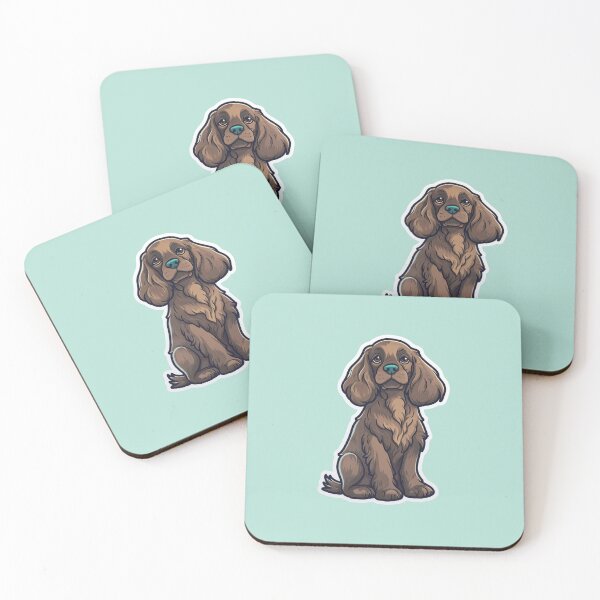 Item preview, Cute Cuddly Chocolate Cartoon Brown Cocker Spaniel Design for Dog Lovers designed and sold by Stickerpets.