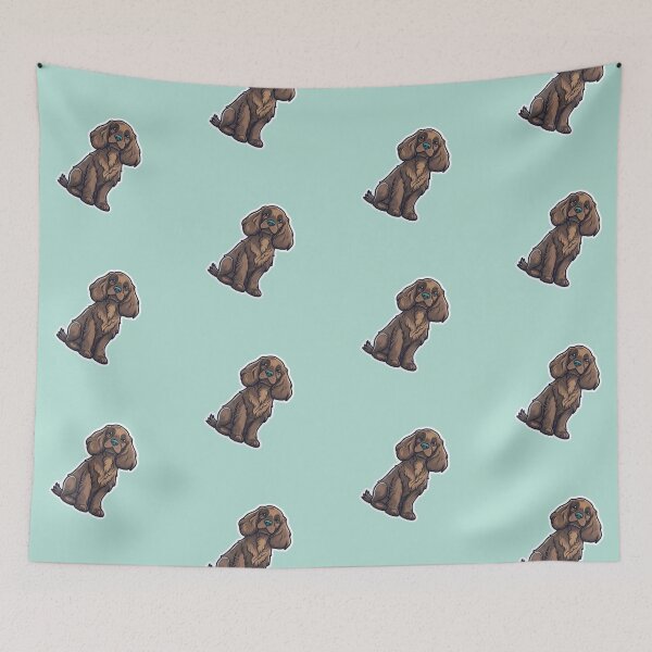 Item preview, Cute Cuddly Chocolate Cartoon Brown Cocker Spaniel Design for Dog Lovers designed and sold by Stickerpets.