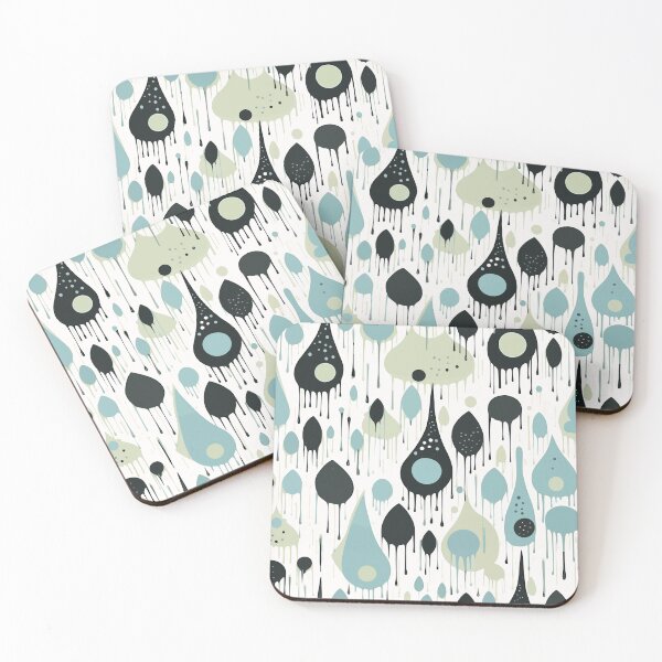 Item preview, Sixties Retro Raindrops designed and sold by Monochrome-Dog.