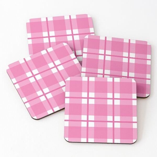 Item preview, Deep pink and white gingham plaid check  designed and sold by LittleBettyMakes.