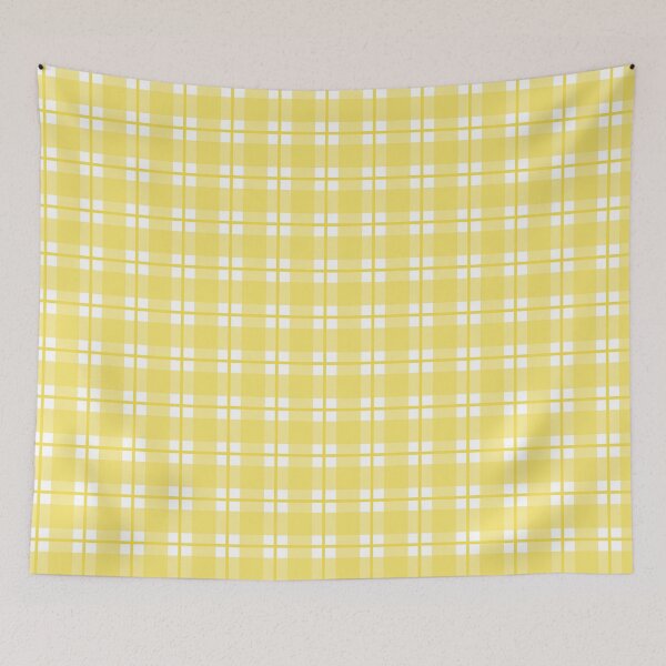 Item preview, Yellow and white gingham plaid check  designed and sold by LittleBettyMakes.