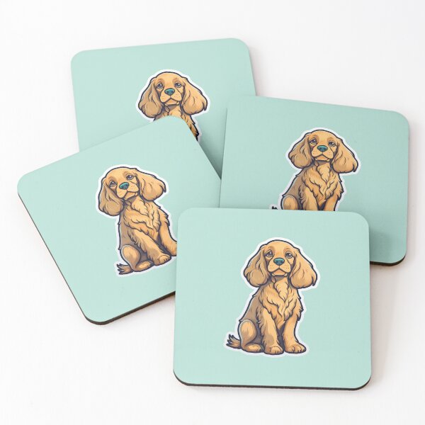 Item preview, Cute Light Brown Chocolate Cartoon Brown Cocker Spaniel Design for Dog Lovers designed and sold by Stickerpets.