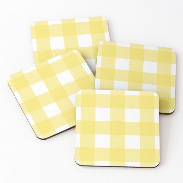 Item preview, Yellow and white gingham check designed and sold by LittleBettyMakes.