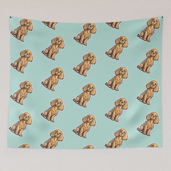 Item preview, Cute Light Brown Chocolate Cartoon Brown Cocker Spaniel Design for Dog Lovers designed and sold by Stickerpets.