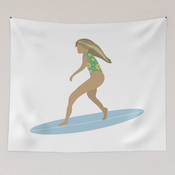 Item preview, Surfer Girl Flower Power designed and sold by derbyks.