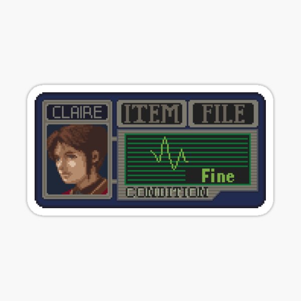 Vista previa del artículo con la obra «Resident Evil 2 - Arte de píxeles», diseñado y vendido por AlleenasPixels.
