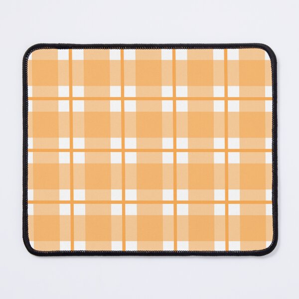 Item preview, Orange and white gingham plaid check  designed and sold by LittleBettyMakes.
