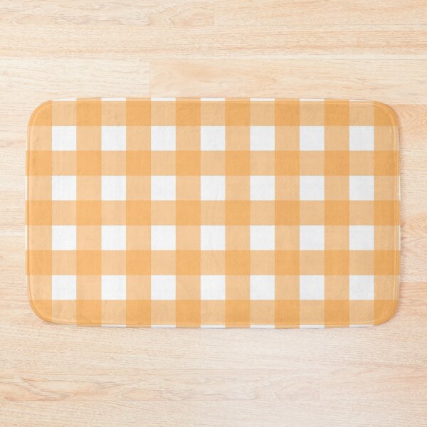 Item preview, Orange and white gingham check  designed and sold by LittleBettyMakes.