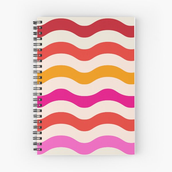 Item preview, Abstract Retro 70s Groovy  Waves Pattern in pink and re  designed and sold by Yasminepatterns .