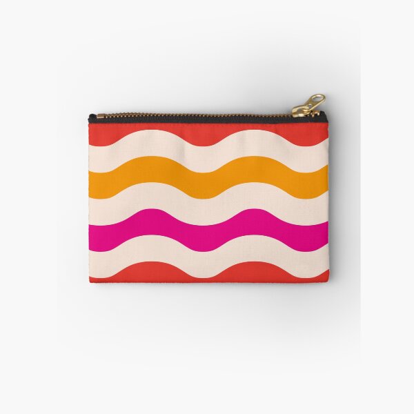Item preview, Abstract Retro 70s Groovy  Waves Pattern in pink and re  designed and sold by Yasminepatterns .