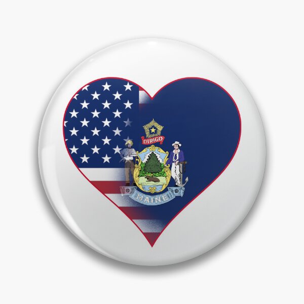 Item preview, State of Maine Flag and American Flag Fusion Design designed and sold by Gsallicat.