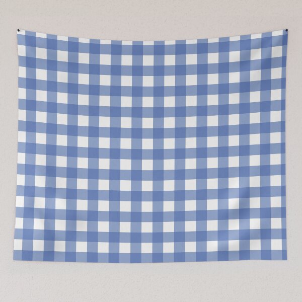 Item preview, Royal blue and white gingham check  designed and sold by LittleBettyMakes.