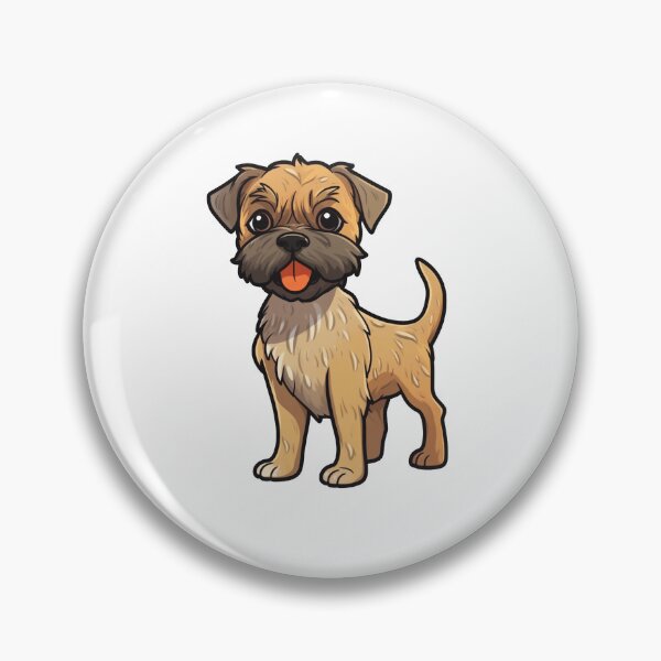Item preview, Cute Scruffy Cartoon Border Terrier Design for Dog Lovers designed and sold by Stickerpets.