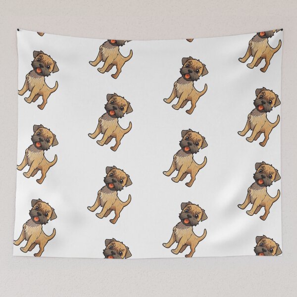 Item preview, Cute Scruffy Cartoon Border Terrier Design for Dog Lovers designed and sold by Stickerpets.