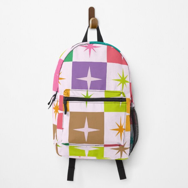Item preview, Colorful Checkered Atomic Starbursts Pattern designed and sold by Yasminepatterns .