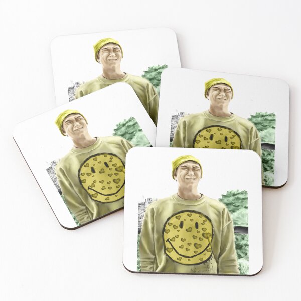 Item preview, Namjoon RM BTS fanart kpop portrait yellow happy smile designed and sold by Krasiaart.